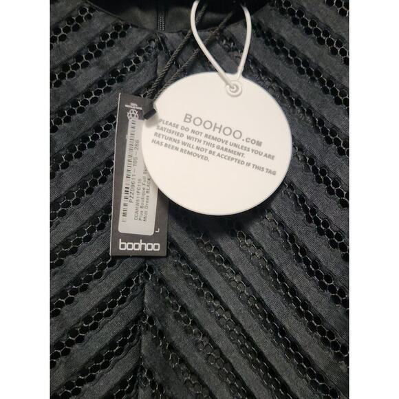 Boohoo Full Skirted Prom Midi Dress Women's 24 Black NWT Plus Boutique Lined Net - Picture 7 of 14